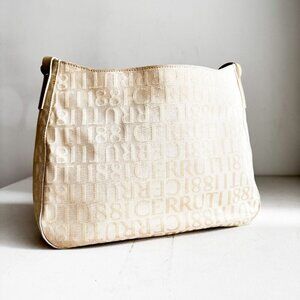 Vintage Cerutti  1881  Ivory all Over Print Shoulder